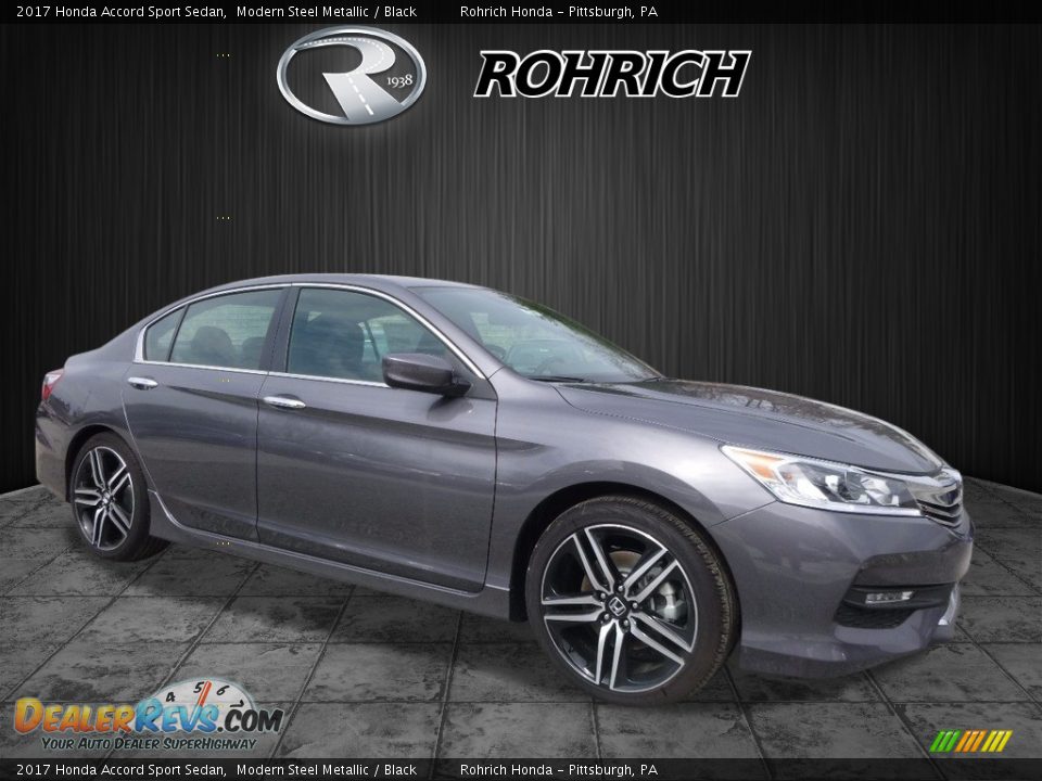 2017 Honda Accord Sport Sedan Modern Steel Metallic / Black Photo #1
