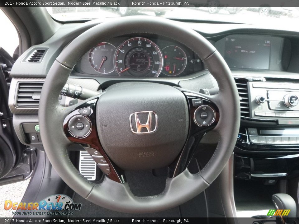 2017 Honda Accord Sport Sedan Modern Steel Metallic / Black Photo #11