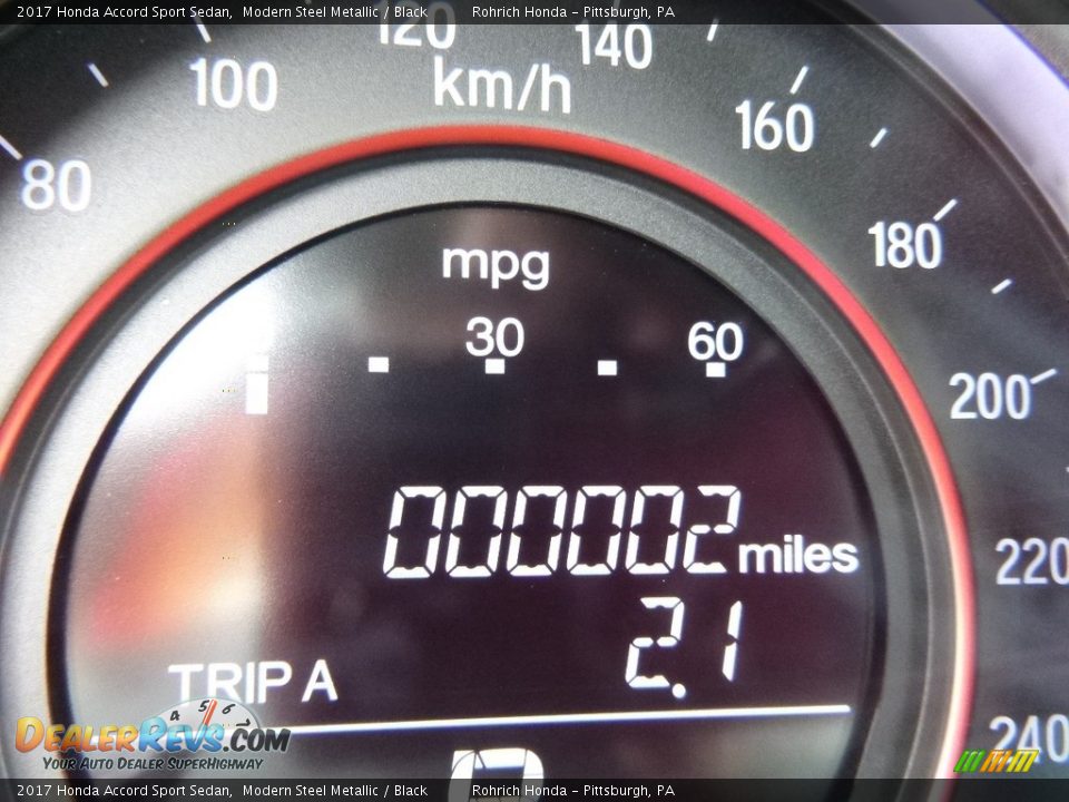 2017 Honda Accord Sport Sedan Modern Steel Metallic / Black Photo #15