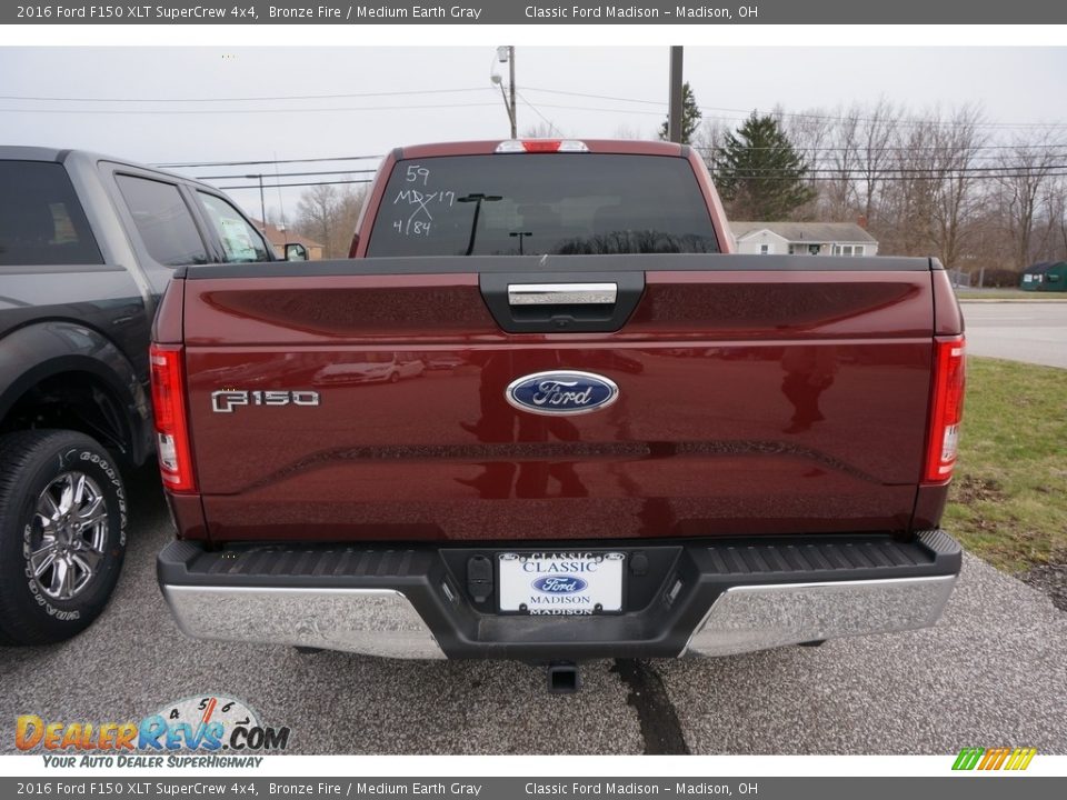 2016 Ford F150 XLT SuperCrew 4x4 Bronze Fire / Medium Earth Gray Photo #3