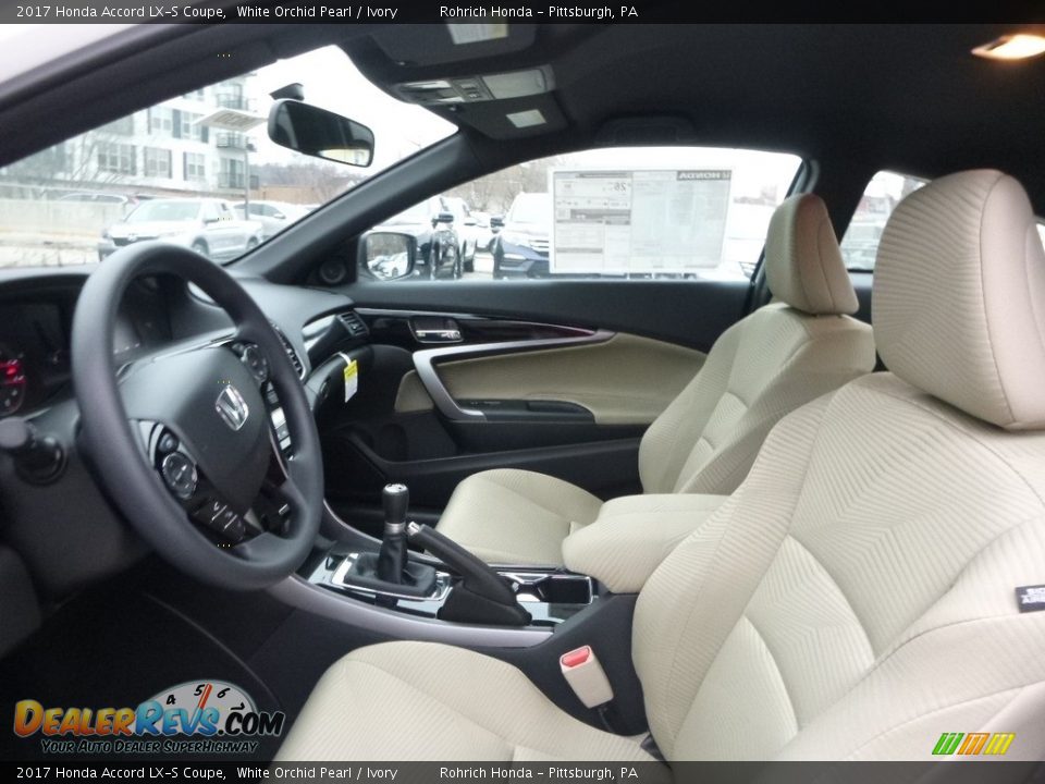 Ivory Interior - 2017 Honda Accord LX-S Coupe Photo #6