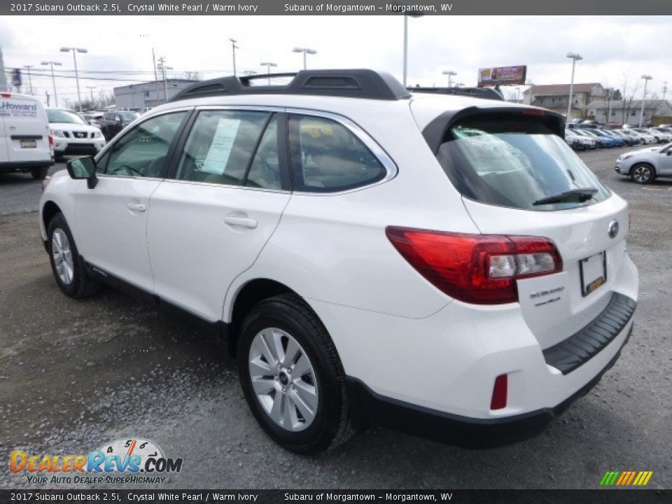 2017 Subaru Outback 2.5i Crystal White Pearl / Warm Ivory Photo #5