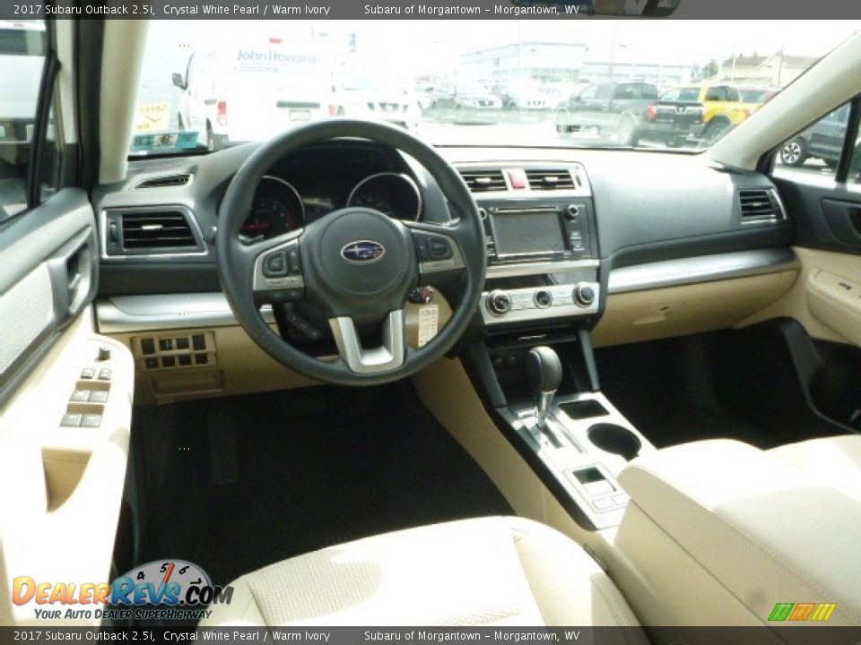 2017 Subaru Outback 2.5i Crystal White Pearl / Warm Ivory Photo #13