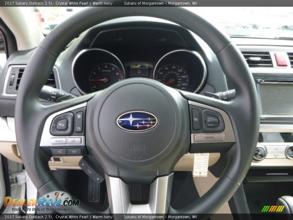 2017 Subaru Outback 2.5i Crystal White Pearl / Warm Ivory Photo #19
