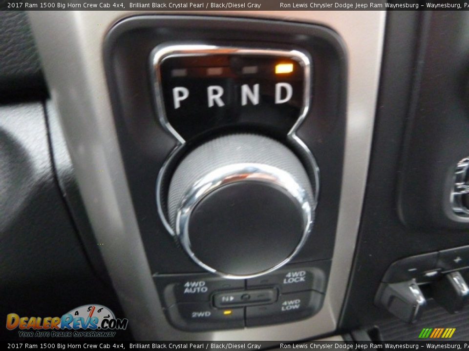 2017 Ram 1500 Big Horn Crew Cab 4x4 Brilliant Black Crystal Pearl / Black/Diesel Gray Photo #20