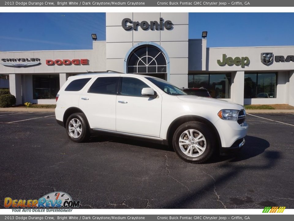 2013 Dodge Durango Crew Bright White / Dark Graystone/Medium Graystone Photo #1