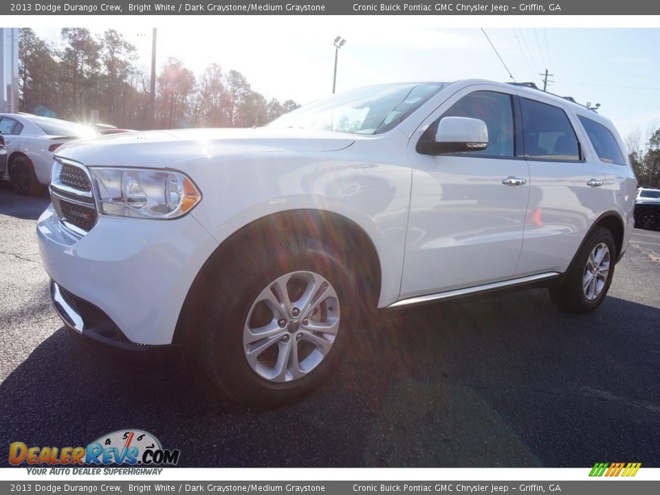 2013 Dodge Durango Crew Bright White / Dark Graystone/Medium Graystone Photo #3