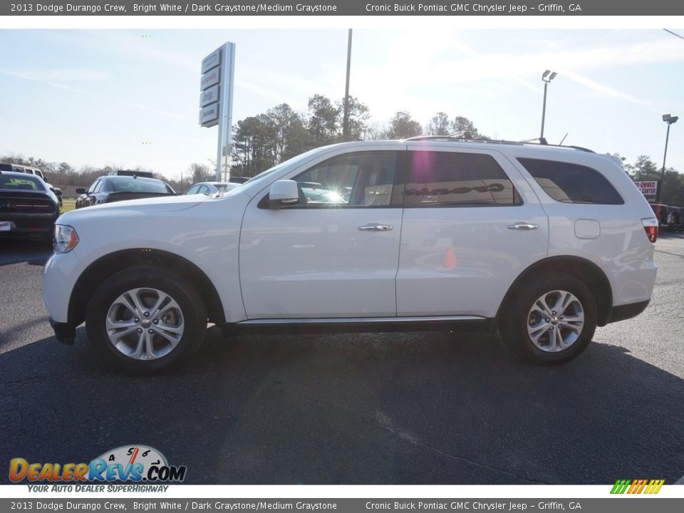2013 Dodge Durango Crew Bright White / Dark Graystone/Medium Graystone Photo #4