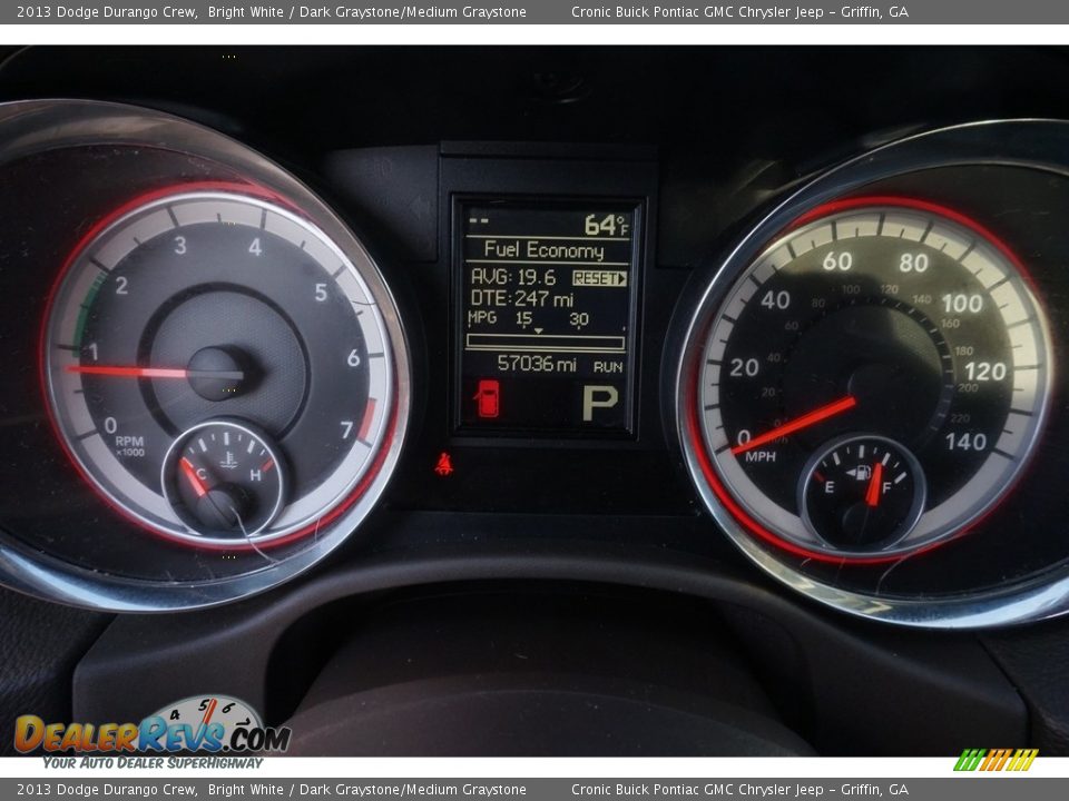 2013 Dodge Durango Crew Bright White / Dark Graystone/Medium Graystone Photo #25