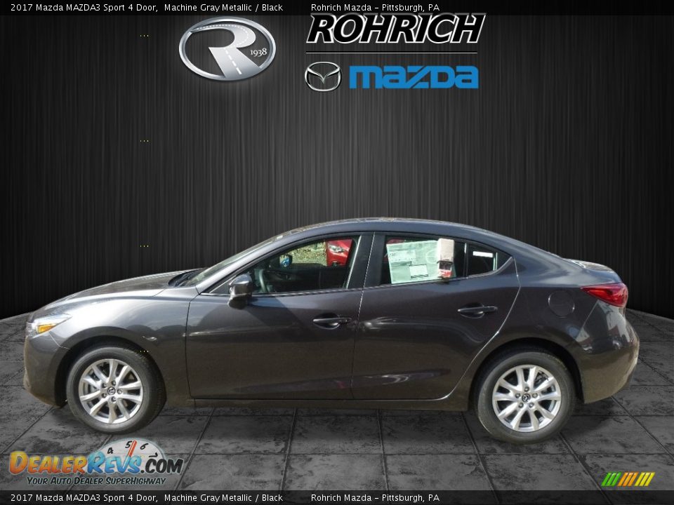 2017 Mazda MAZDA3 Sport 4 Door Machine Gray Metallic / Black Photo #3
