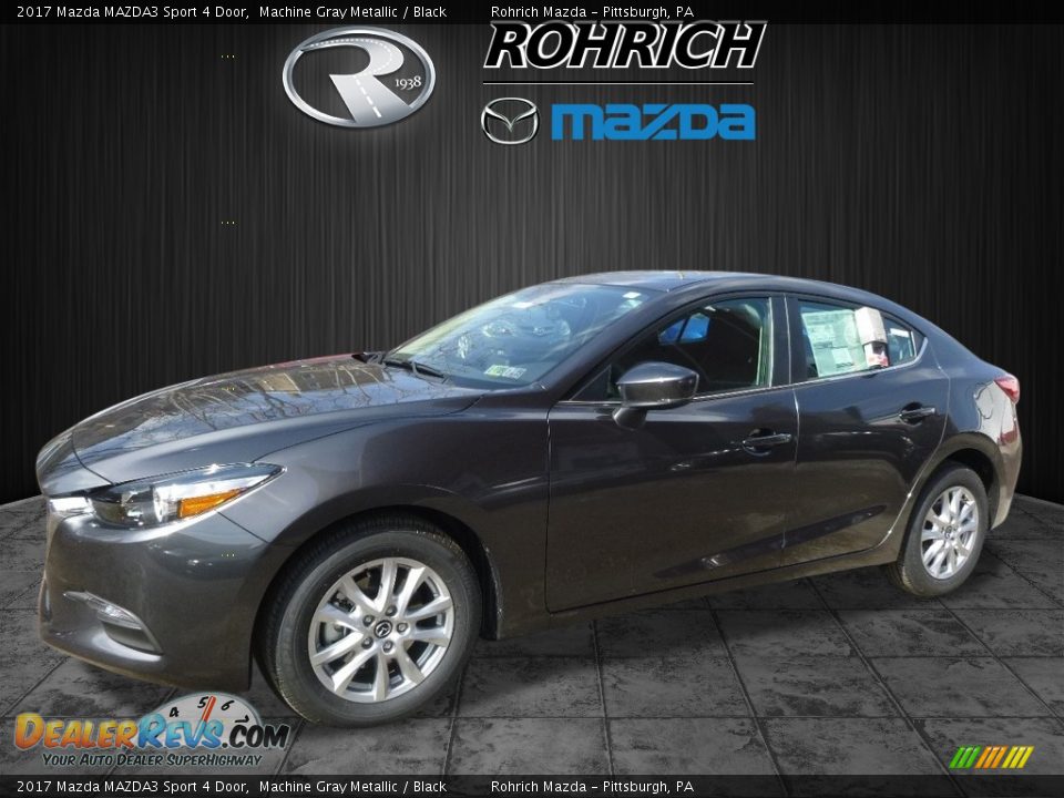 2017 Mazda MAZDA3 Sport 4 Door Machine Gray Metallic / Black Photo #4