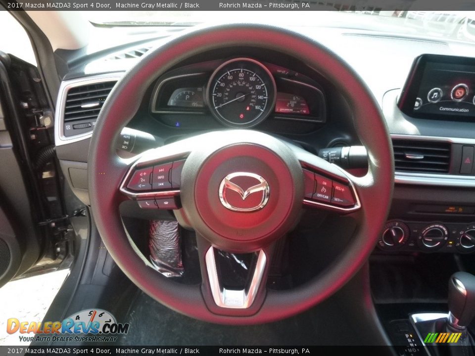2017 Mazda MAZDA3 Sport 4 Door Machine Gray Metallic / Black Photo #11