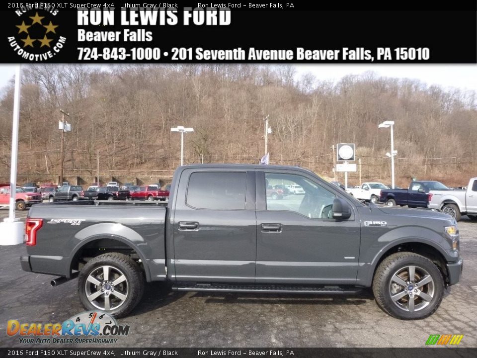 2016 Ford F150 XLT SuperCrew 4x4 Lithium Gray / Black Photo #1