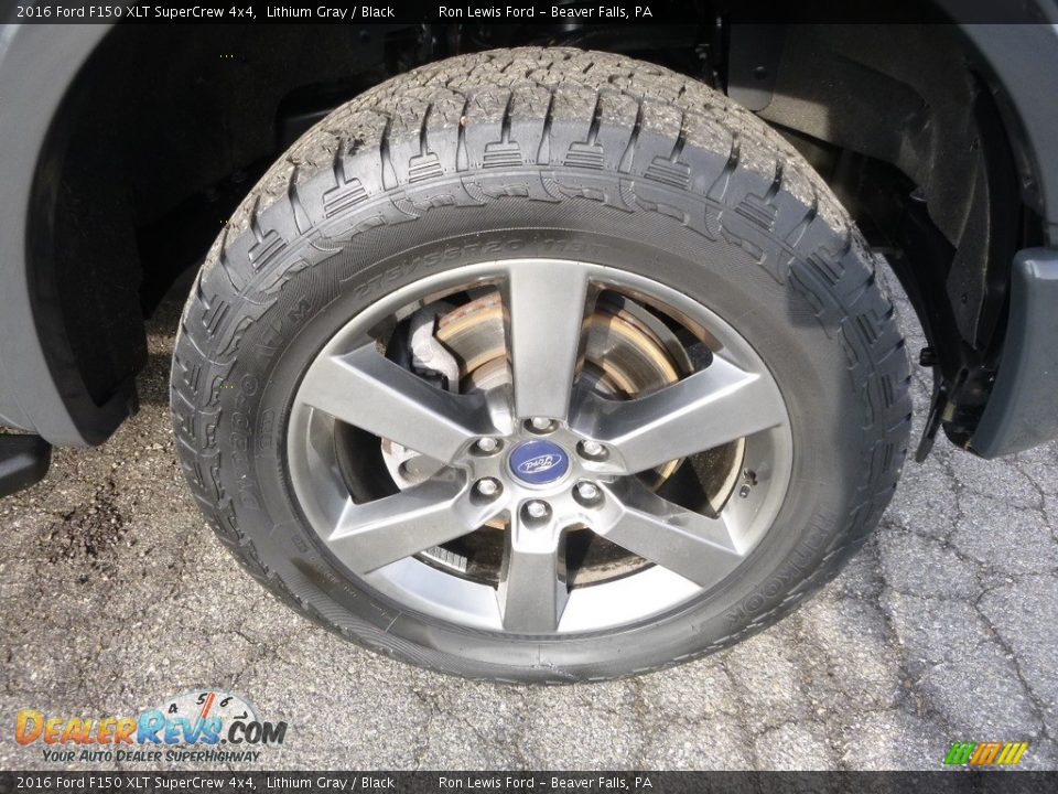 2016 Ford F150 XLT SuperCrew 4x4 Lithium Gray / Black Photo #10