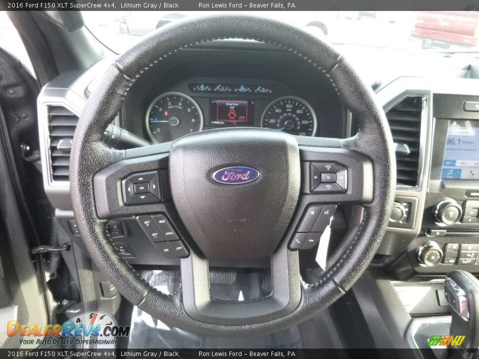 2016 Ford F150 XLT SuperCrew 4x4 Lithium Gray / Black Photo #17