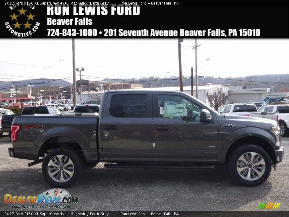 2017 Ford F150 XL SuperCrew 4x4 Magnetic / Earth Gray Photo #1