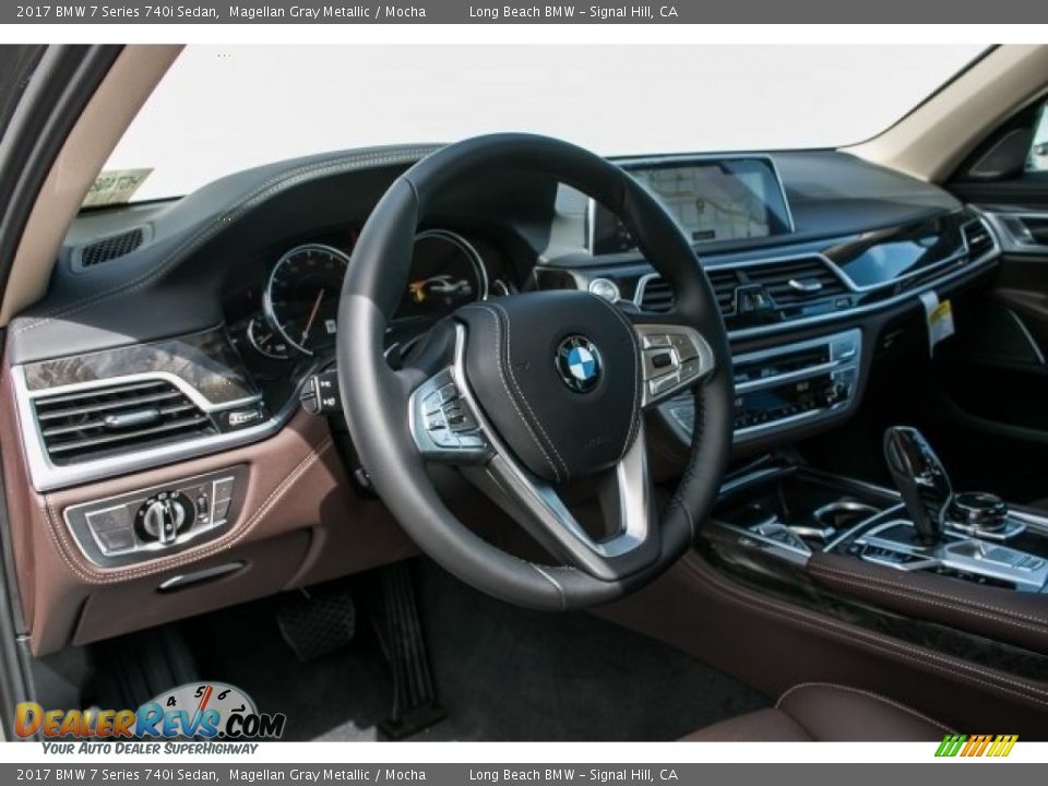 2017 BMW 7 Series 740i Sedan Magellan Gray Metallic / Mocha Photo #7