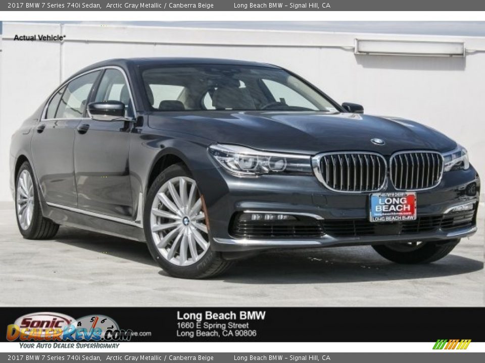 2017 BMW 7 Series 740i Sedan Arctic Gray Metallic / Canberra Beige Photo #1