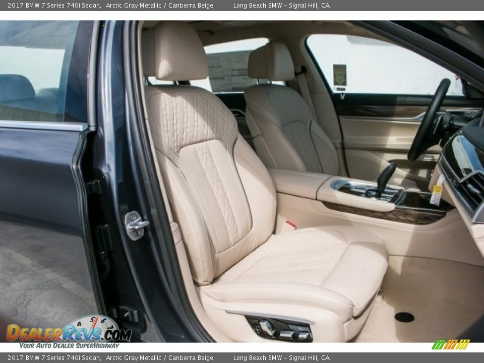 2017 BMW 7 Series 740i Sedan Arctic Gray Metallic / Canberra Beige Photo #2