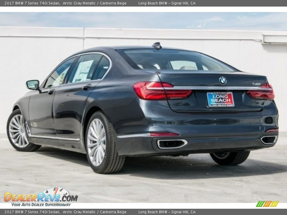 2017 BMW 7 Series 740i Sedan Arctic Gray Metallic / Canberra Beige Photo #3