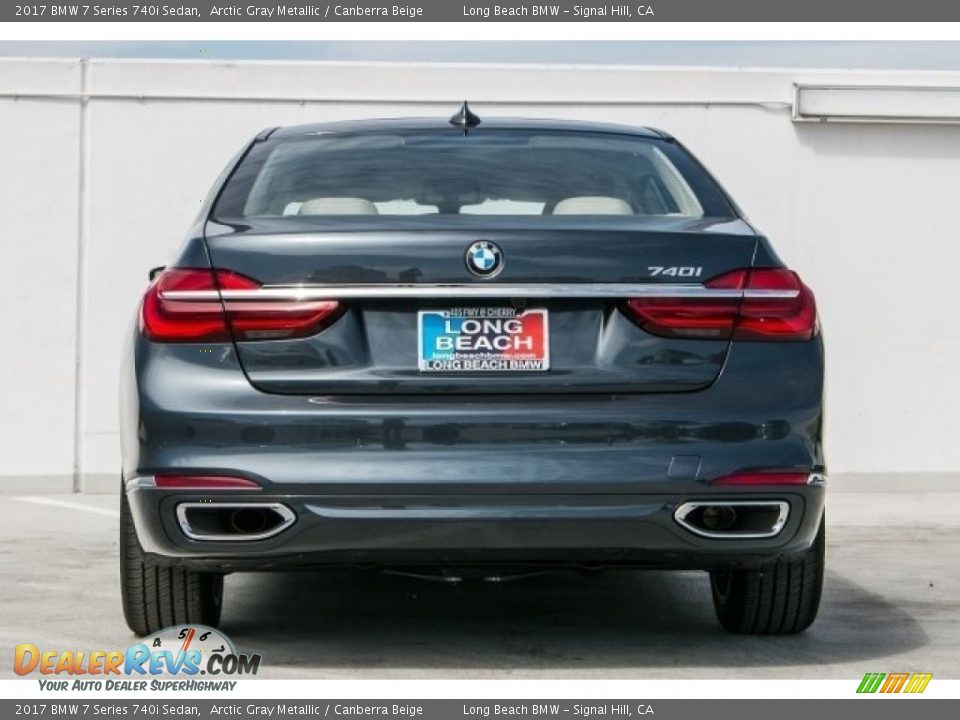 2017 BMW 7 Series 740i Sedan Arctic Gray Metallic / Canberra Beige Photo #4
