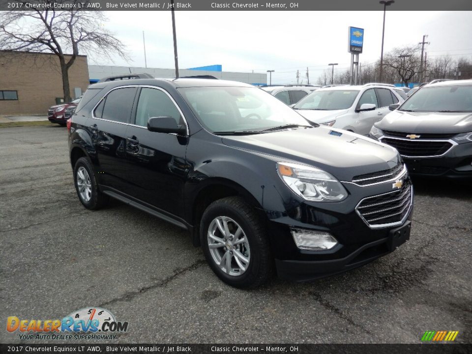 2017 Chevrolet Equinox LT AWD Blue Velvet Metallic / Jet Black Photo #3