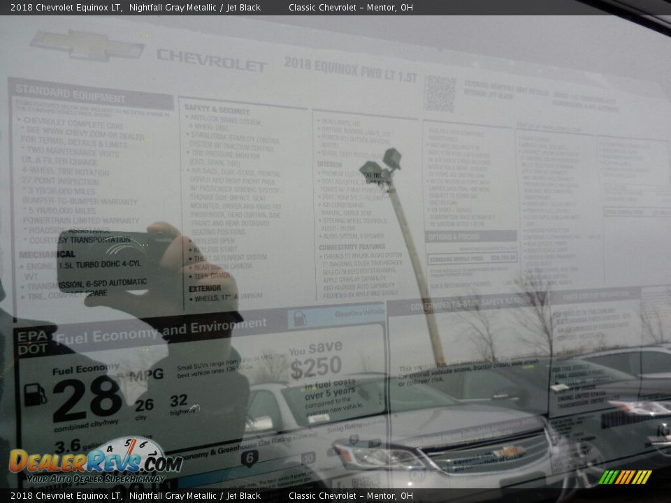 2018 Chevrolet Equinox LT Window Sticker Photo #6
