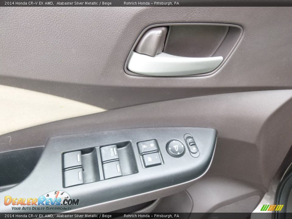2014 Honda CR-V EX AWD Alabaster Silver Metallic / Beige Photo #19