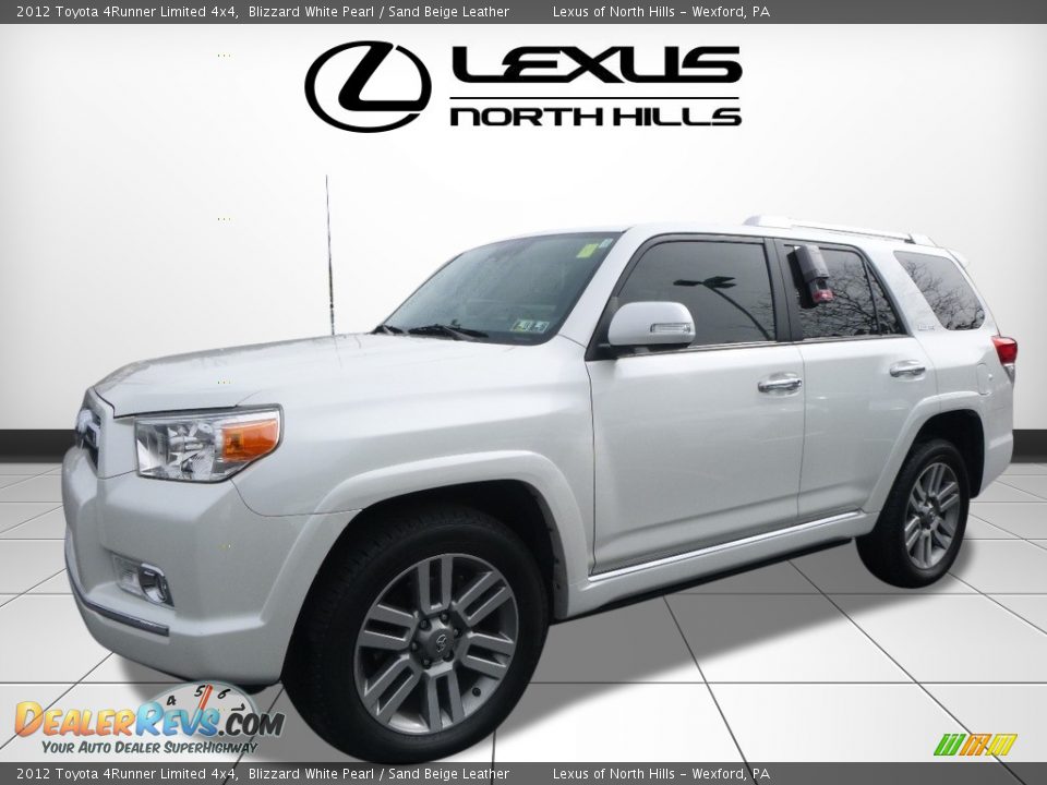 2012 Toyota 4Runner Limited 4x4 Blizzard White Pearl / Sand Beige Leather Photo #4