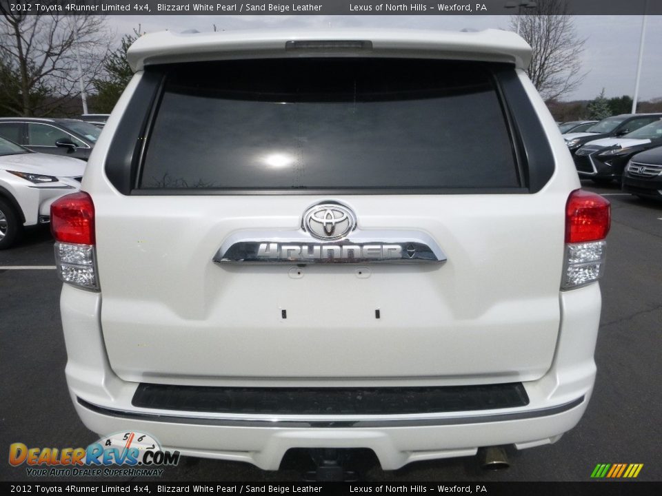 2012 Toyota 4Runner Limited 4x4 Blizzard White Pearl / Sand Beige Leather Photo #6