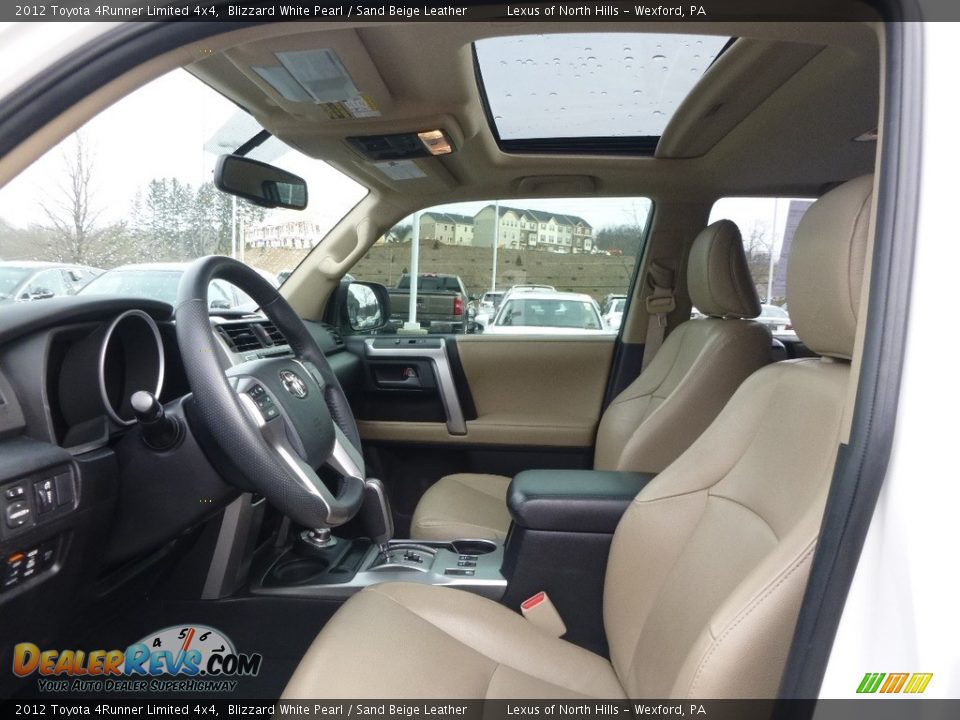 2012 Toyota 4Runner Limited 4x4 Blizzard White Pearl / Sand Beige Leather Photo #8