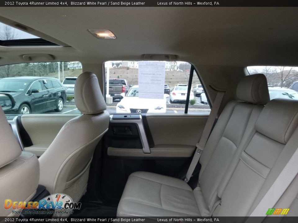 2012 Toyota 4Runner Limited 4x4 Blizzard White Pearl / Sand Beige Leather Photo #9