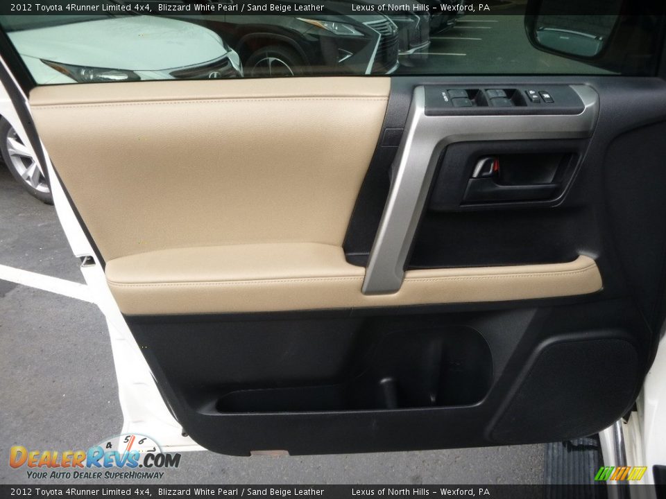 2012 Toyota 4Runner Limited 4x4 Blizzard White Pearl / Sand Beige Leather Photo #11