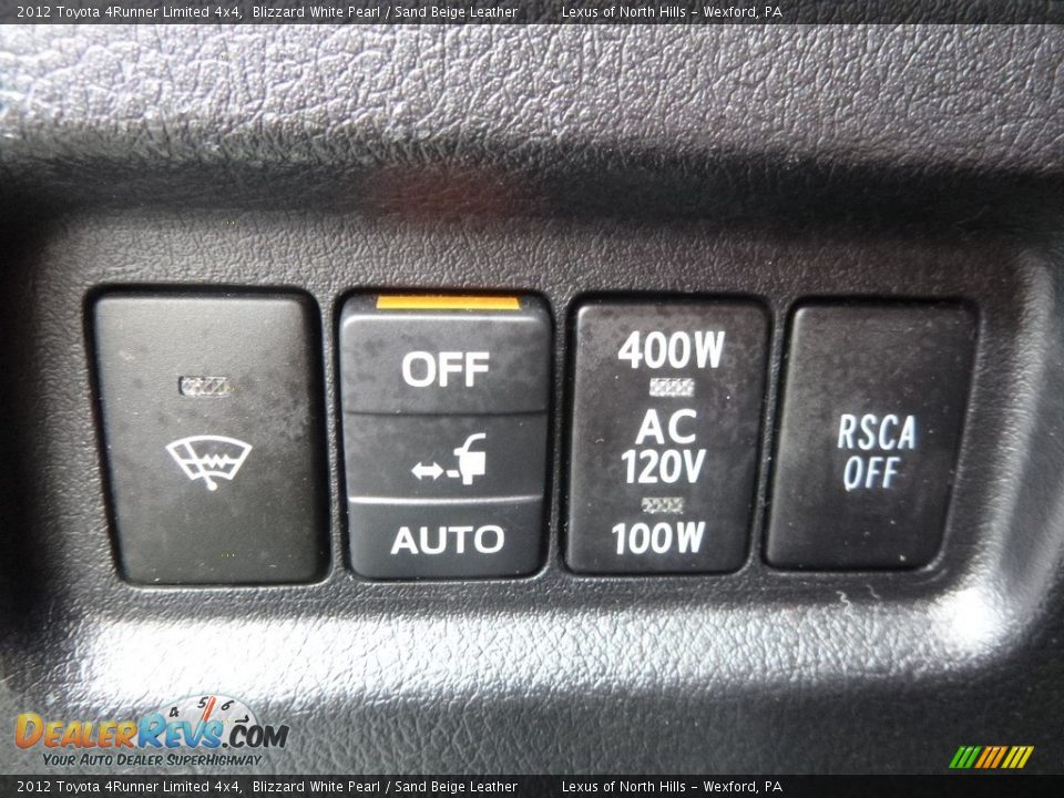 2012 Toyota 4Runner Limited 4x4 Blizzard White Pearl / Sand Beige Leather Photo #14