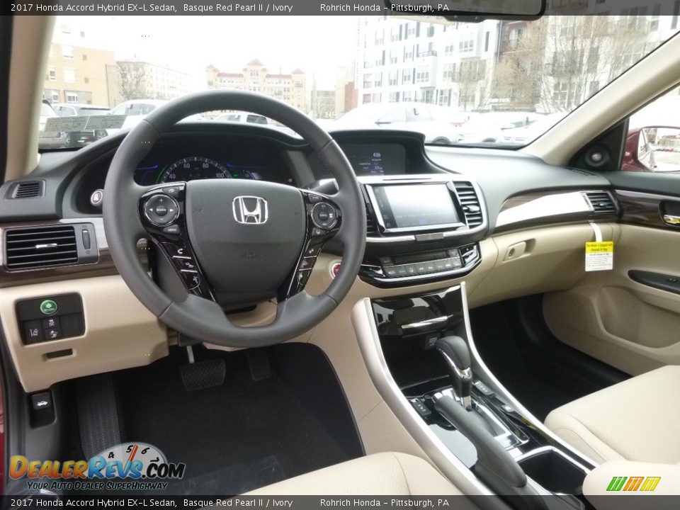 2017 Honda Accord Hybrid EX-L Sedan Basque Red Pearl II / Ivory Photo #8