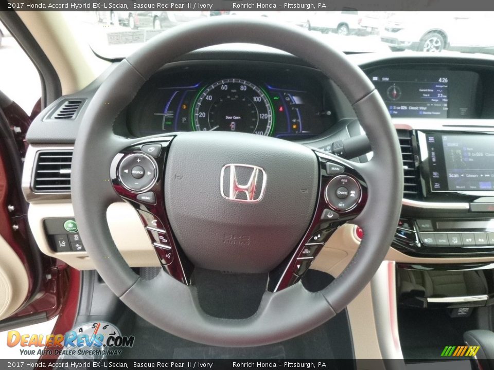 2017 Honda Accord Hybrid EX-L Sedan Basque Red Pearl II / Ivory Photo #11