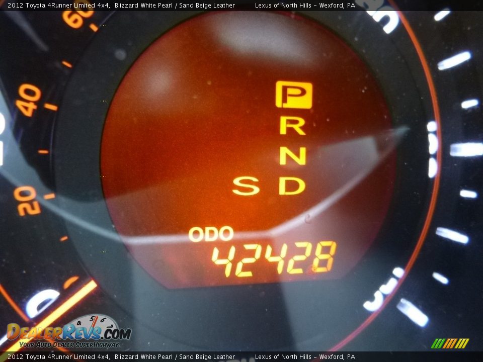 2012 Toyota 4Runner Limited 4x4 Blizzard White Pearl / Sand Beige Leather Photo #25