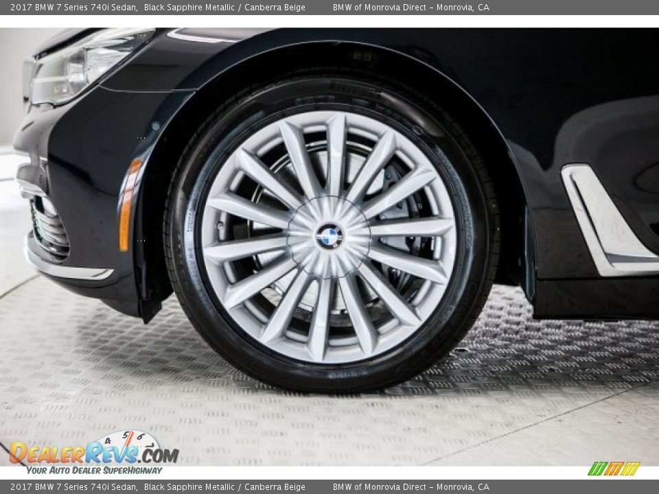 2017 BMW 7 Series 740i Sedan Black Sapphire Metallic / Canberra Beige Photo #9