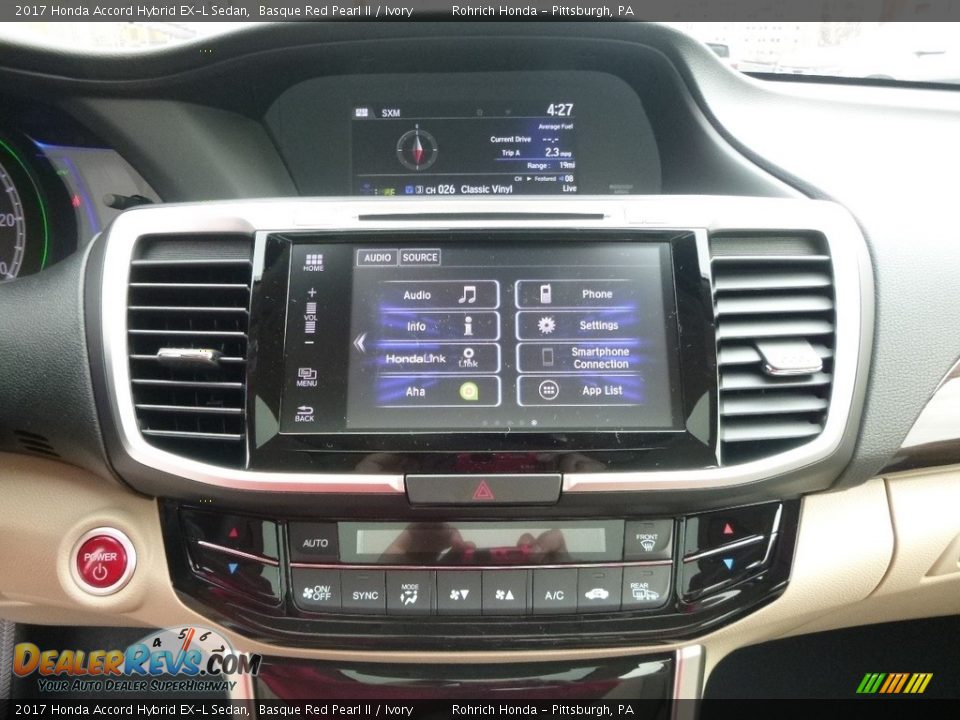 2017 Honda Accord Hybrid EX-L Sedan Basque Red Pearl II / Ivory Photo #13