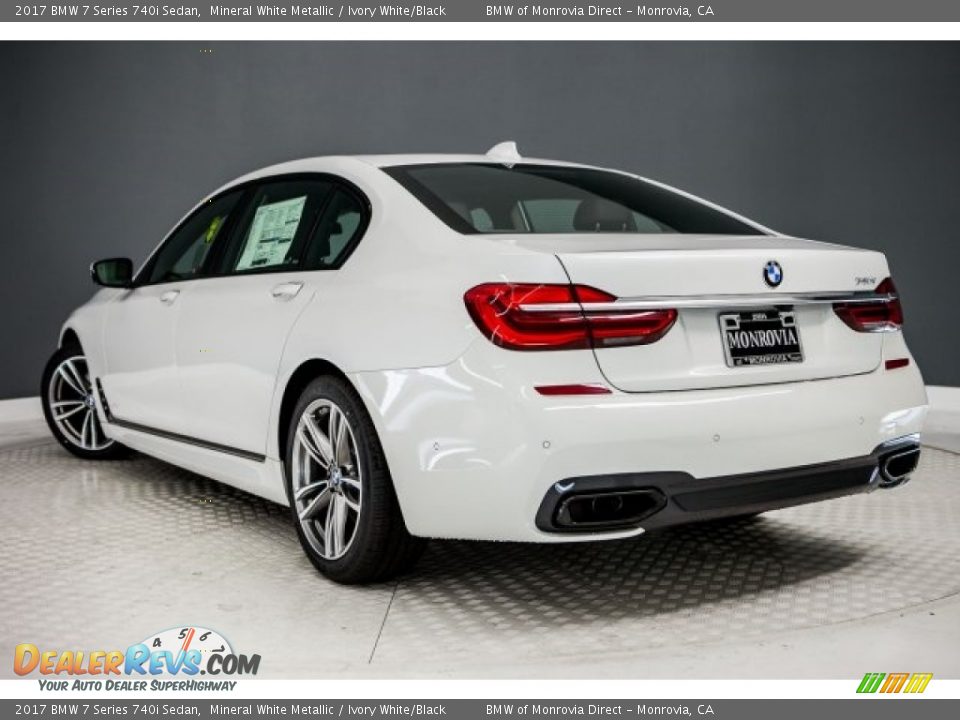 2017 BMW 7 Series 740i Sedan Mineral White Metallic / Ivory White/Black Photo #3