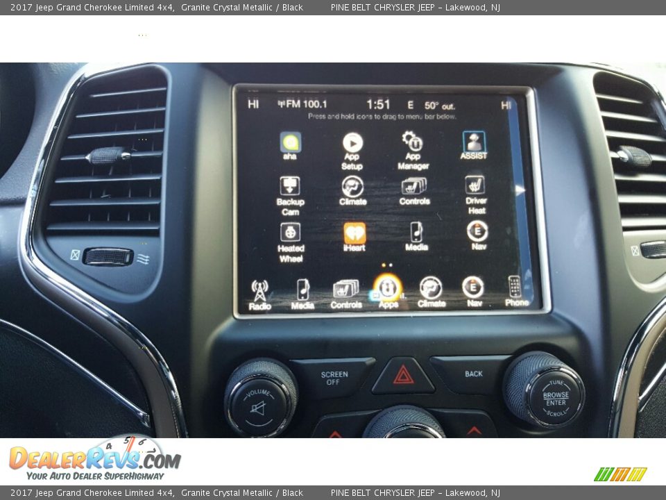 2017 Jeep Grand Cherokee Limited 4x4 Granite Crystal Metallic / Black Photo #10