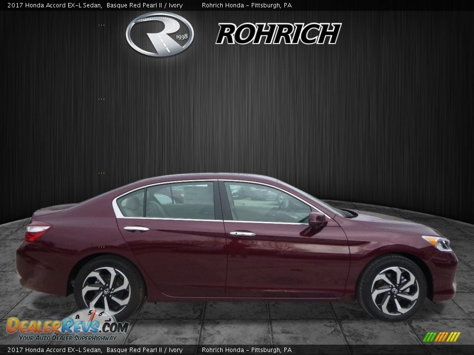 2017 Honda Accord EX-L Sedan Basque Red Pearl II / Ivory Photo #2