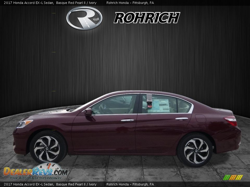 2017 Honda Accord EX-L Sedan Basque Red Pearl II / Ivory Photo #3
