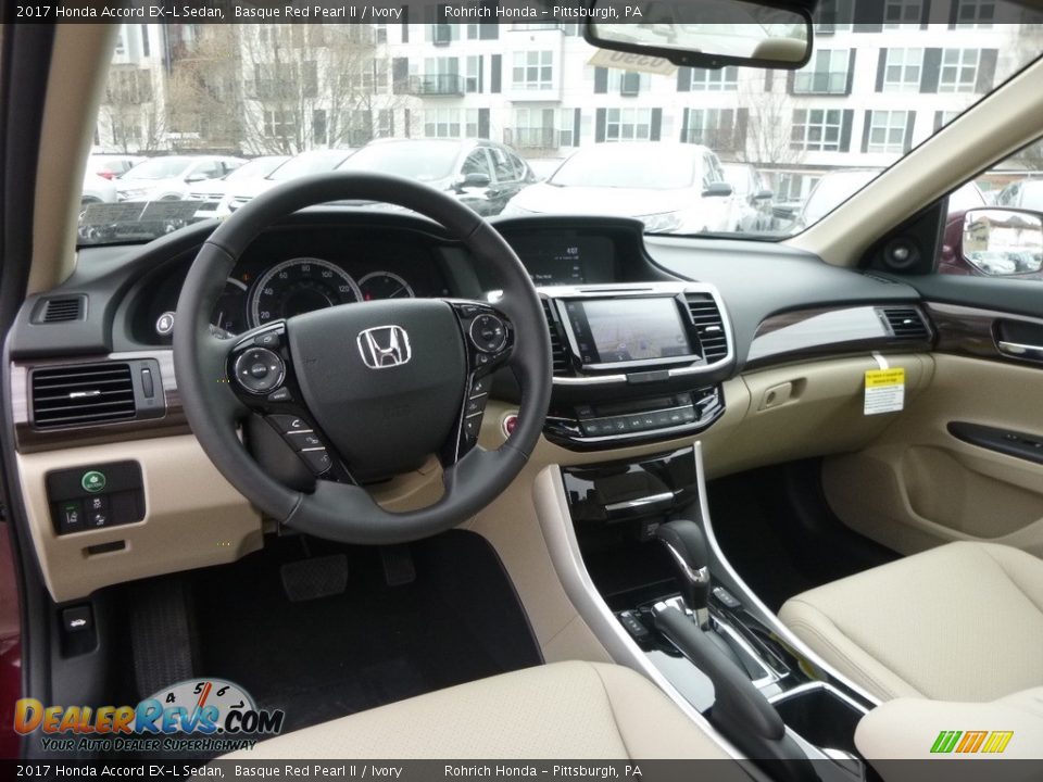 2017 Honda Accord EX-L Sedan Basque Red Pearl II / Ivory Photo #8