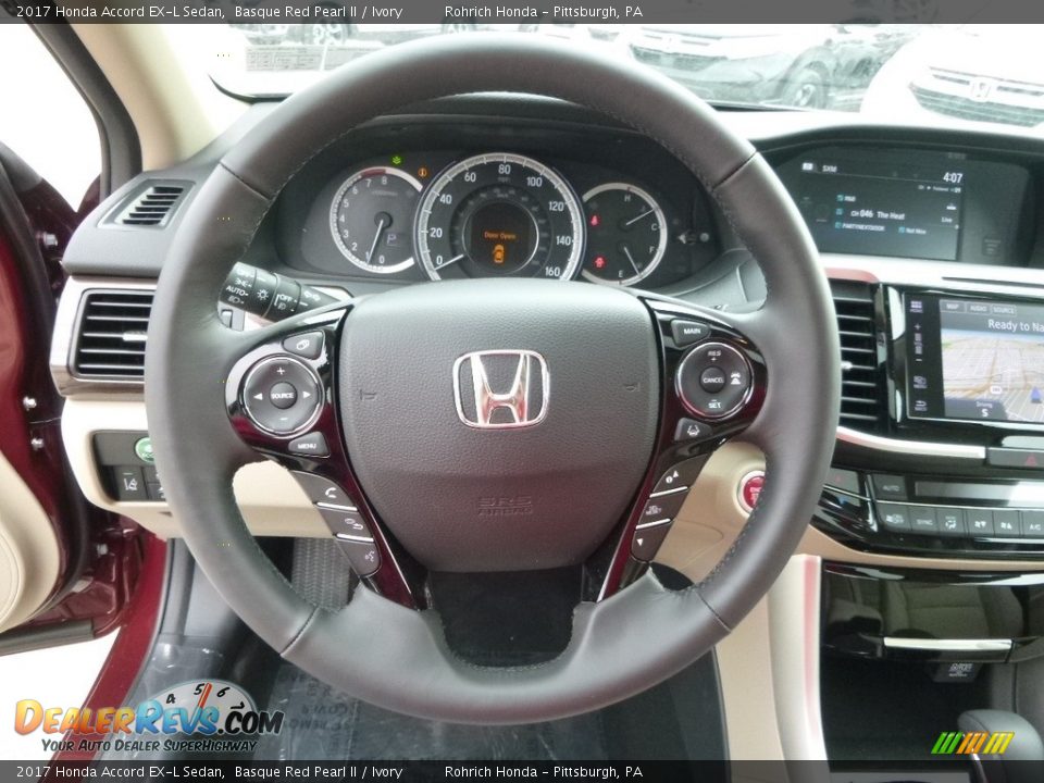 2017 Honda Accord EX-L Sedan Basque Red Pearl II / Ivory Photo #11