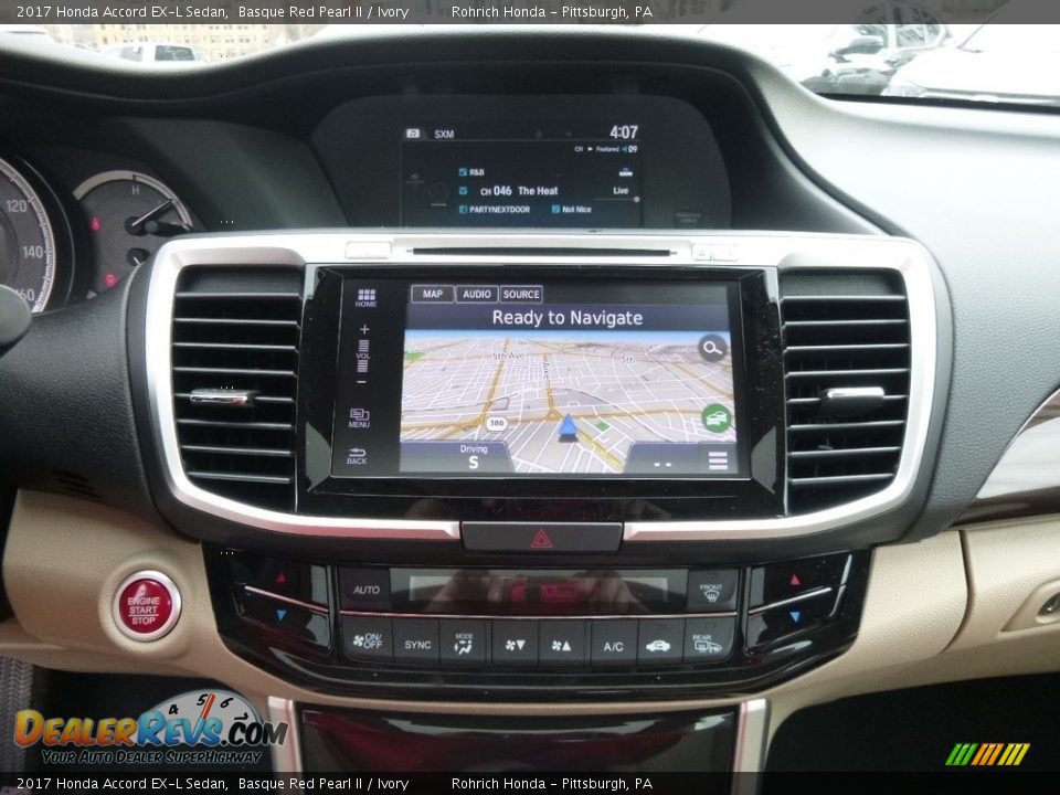 2017 Honda Accord EX-L Sedan Basque Red Pearl II / Ivory Photo #13