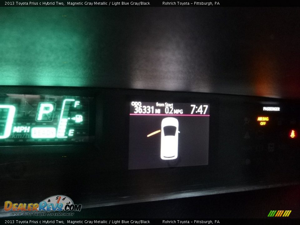 2013 Toyota Prius c Hybrid Two Magnetic Gray Metallic / Light Blue Gray/Black Photo #10