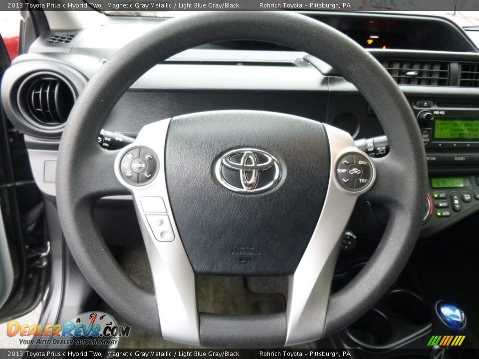 2013 Toyota Prius c Hybrid Two Magnetic Gray Metallic / Light Blue Gray/Black Photo #19