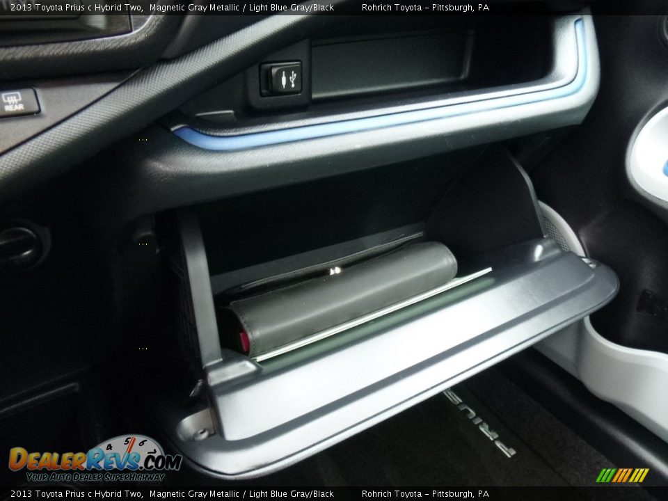 2013 Toyota Prius c Hybrid Two Magnetic Gray Metallic / Light Blue Gray/Black Photo #25