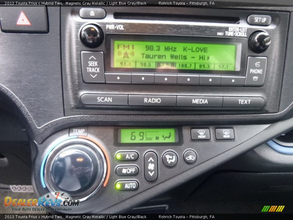 2013 Toyota Prius c Hybrid Two Magnetic Gray Metallic / Light Blue Gray/Black Photo #26